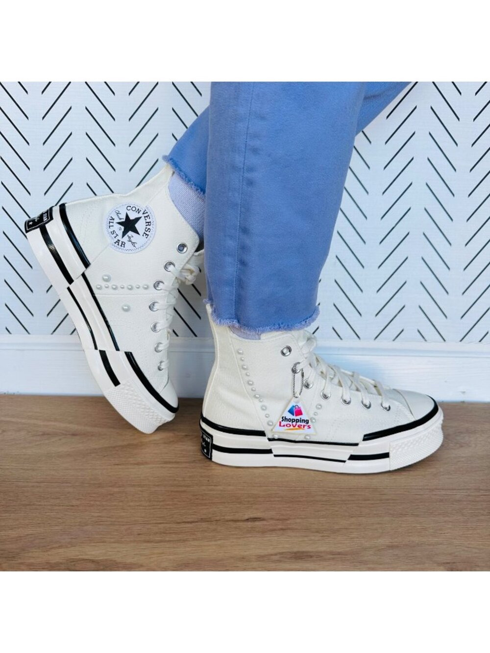 ❤️CONVERSE Chuck 70 Plus Hi Gems 9 Women's Platform Shoes Pearls Sneaker A10287C